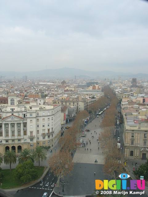 20505 View from Mirador de Colon towards Las Ramblas